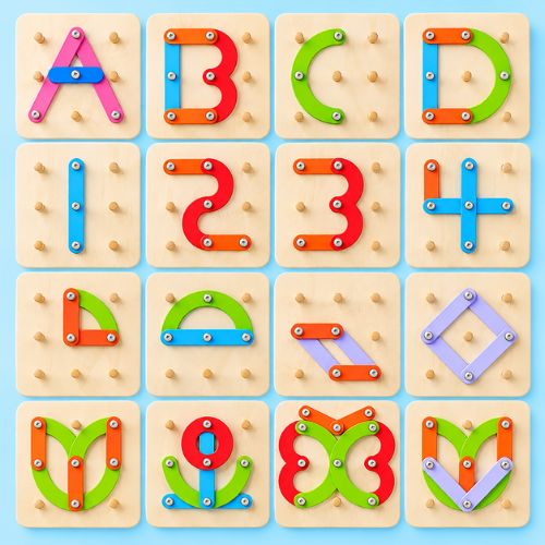 DPN RACKS Wooden Alphabet Board