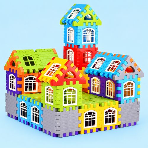 DPN RACKS Big House Building Blocks Set - Multicolor