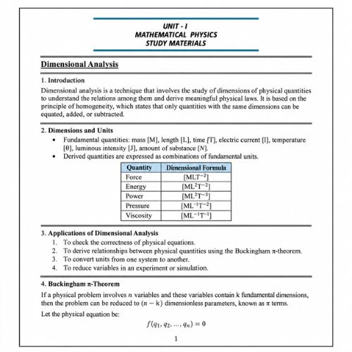 PGTRB Physics – Mathematical Physics Digital Notes