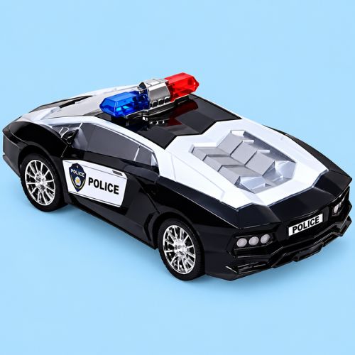 DPN RACKS Police Steering Remote Control Car for Kids - Multicolor