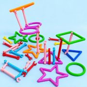 DPN RACKS Stick Building Blocks - Multicolor Interlocking Plastic Sticks Set