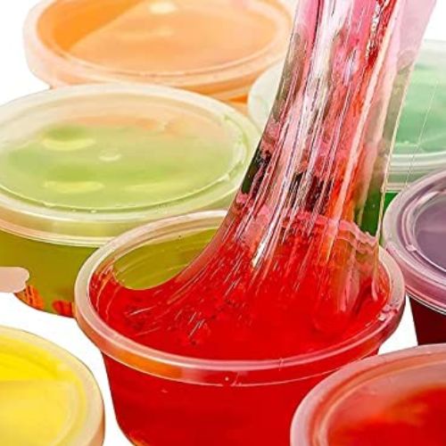 DPN RACKS Colorful Crystal Slime - Non-Toxic DIY Crystal Clay Soft Slime Kit - Pack of 6