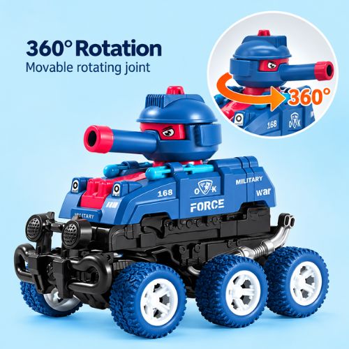 DPN RACKS Mini Friction-Powered Big Wheel Tank Toy